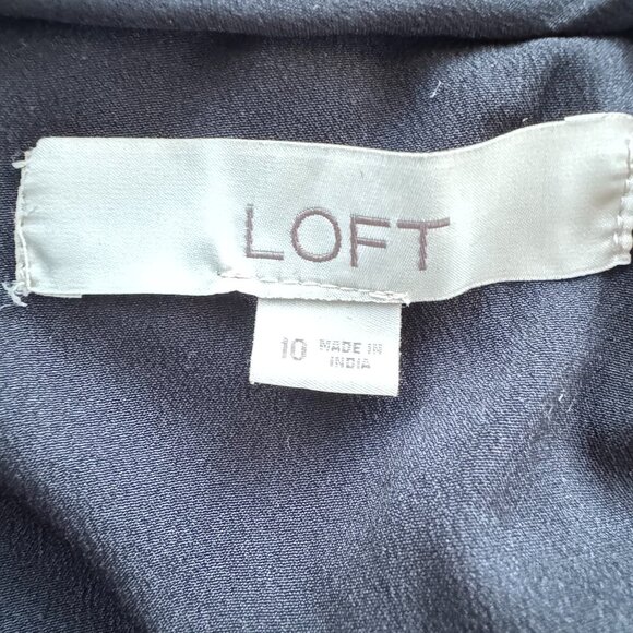 LOFT lined black and white dress size petals 10 - 0290 - Picture 7 of 7